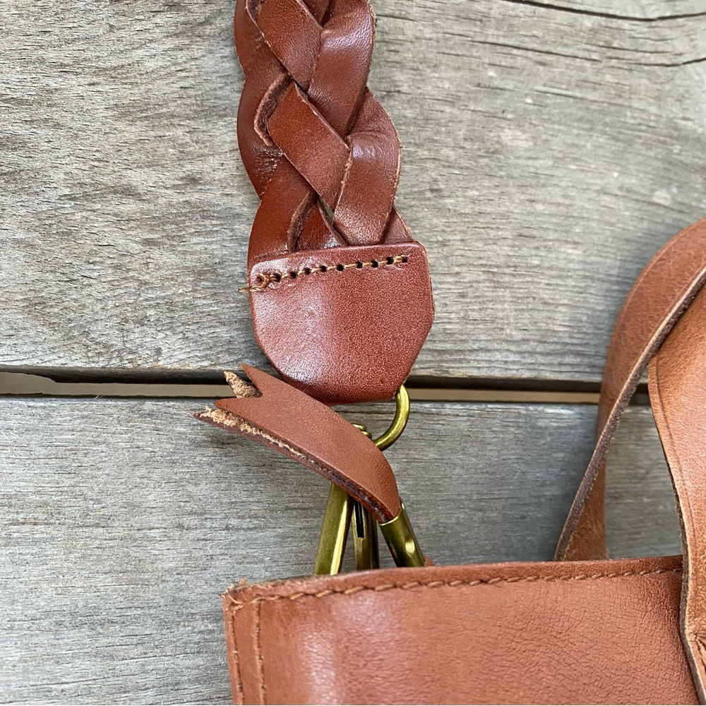 Madewell Mini Transport Tote Brown Leather - Picture 4 of 9